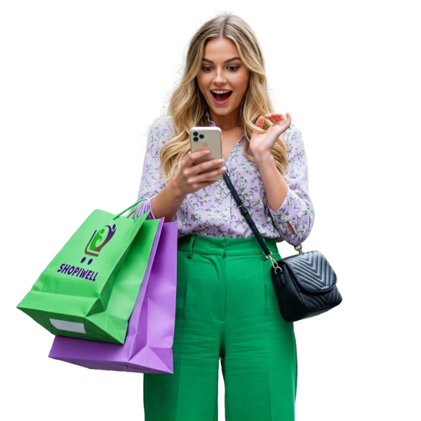 beautiful woman shopping spring sale (2)