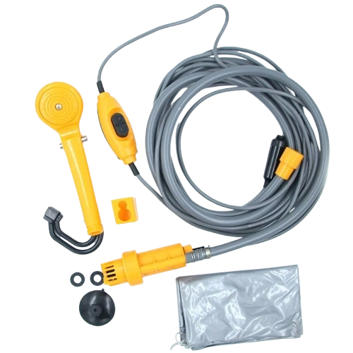 Kit de Douche Portable 12V pour Voiture et Camping removebg