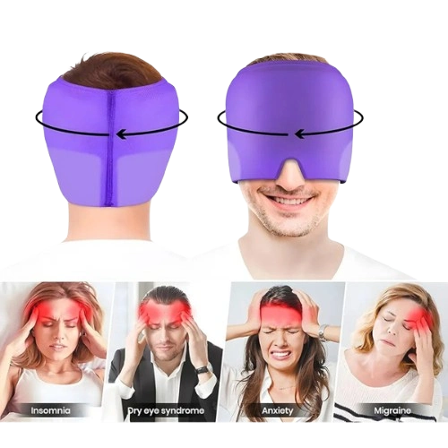 Bonnet de Soulagement de la Migraine en Gel Frais-removebg