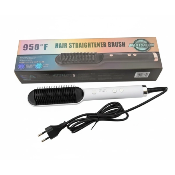 Brosse Chauffante Lissante Multifonctionnel MAXISALON MX-6032 (2) brosse chauffante lissante multifonctionnel maxisalon mx6032 510°C