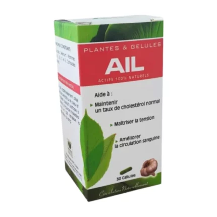 ail complément alimentaire naturel phytosanté 30 gélules مكمل غذائي طبيعي بالثوم لضبط ضغط الدم وتحسين الدورة الدموية