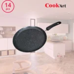Batterie de Cuisine 14 Pièces Noir Granite CookArt – Image 4