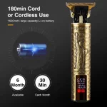 tondeuse à cheveux sans fil vintage t9 avec écran lcd