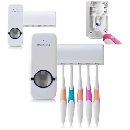 distributeur de dentifrice et porte-brosse hi well
