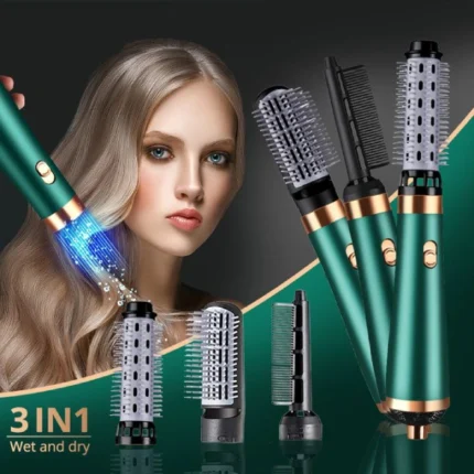 kemey kemei 3en1 brosse soufflante ionique-sèche-cheveux et boucleur