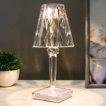 lampe de table diamant acrylique led rechargeable tactile