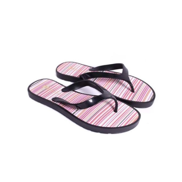 miss ellen tongs femme rayures, noir
