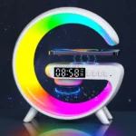 veilleuse led multifonctionnelle, haut-parleurs, réveil, lampe G, chargeur sans fil