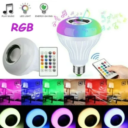 lampe ampoule led intelligente musicale multicolore rgb bluetooth