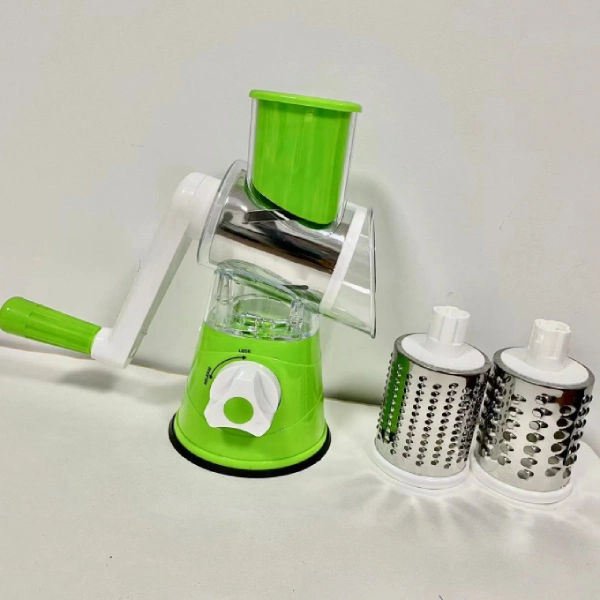Râpe Manuelle Rotative 3en1 - TableTop Drum Grater (1) Râpe manuelle rotative réglable 3en1, TableTop Drum Grater