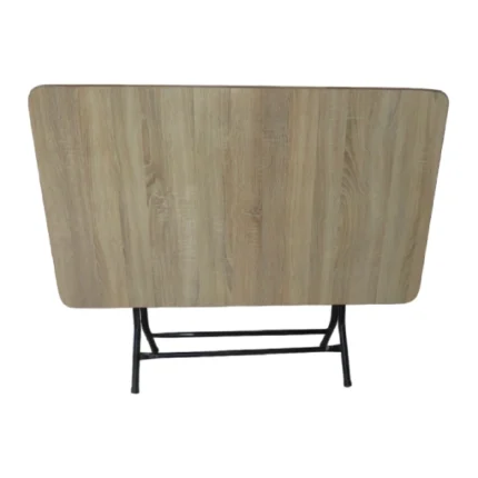 table de cuisine en bois et métal - beige