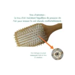 Brosse Cheveux Pneumatique en Bois – Image 3