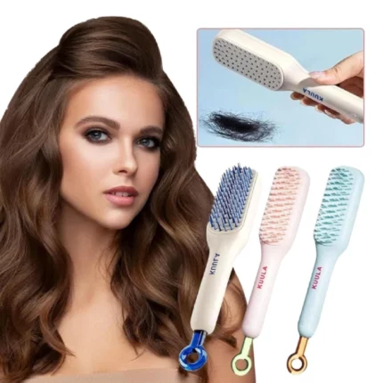 brosse à cheveux autonettoyante massante 3d kuula, massage du cuir chevelu
