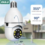 caméra de surveillance ampoule panorama wifi intelligente ptz hd oulu v380 pro jxlcam