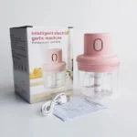 mini hachoir électrique rechargeable sans fil, hachoir à ail rose