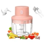 mini hachoir électrique rechargeable, SESI MACHINE À AIL ÉLECTRIQUE INTELLIGENTE, HACHOIR SANS FIL POUR GINGEMBRE ET ARACHIDES, Rose