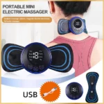 mini masseur électrique sans fil pour épaules, cou, vertèbres cervicales, jambes, ems massage pad
