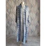 robe femme en coton - serpent bleu