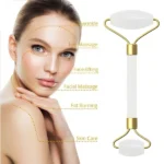 Rouleau Massage Visage Pierre de Jade + Planche de Guasha – Image 5