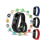 smartwatch bracelet connecté de sport, fitness noir