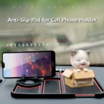 Tapis Antidérapant en Silicone avec Support de Téléphone Portable pour Voiture – Image 3