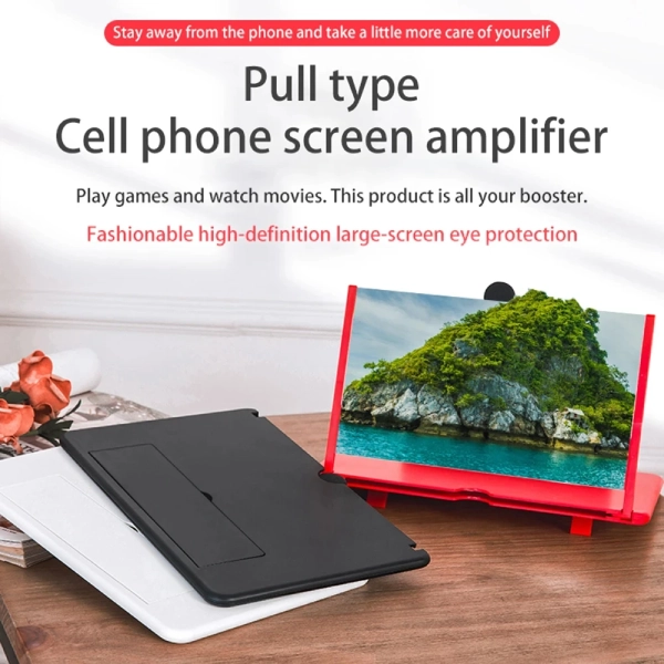 Ozkak Agrandisseur Écran Téléphone Portable 12'' - Loupe Pliable Pour Films Et Vidéos