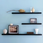 étagère murale en bois wengé, étagère suspendue 60cm, 75cm, 100cm