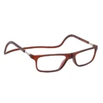 lunettes de près rectangle magnétiques en silicone marron