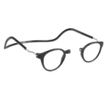 lunettes de près rond magnétiques en silicone noir