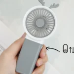 Mini Ventilateur Portable Rechargeable Cornes de Cerf - YM88185 – Image 2