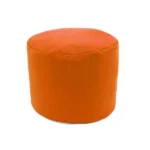 pouf rond orange 40x40cm