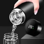 thermos numérique intelligent en acier inoxydable avec écran tactile led