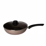 Sauteuse 26cm avec couvercle en verre cookart marron