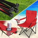 chaise pliante rouge pour camping, jardin, plage, pique-nique