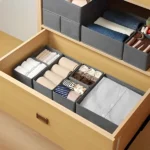 organisateurs de tiroirs pliables, 4 boites de rangement de vêtements