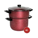 couscoussier 6l granite rouge cookart