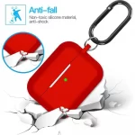 étui de protection en silicone pour apple airpods et inkax t3 rouge