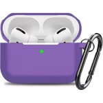 étui de protection en silicone pour apple airpods et inkax t3 violet