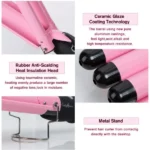 Fer à Friser Chauffant pour Cheveux - Boucleur à 3 tubes 22mm – Image 3