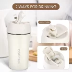 gobelet mug à café isotherme 400ml beige