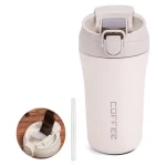 gobelet mug à café isotherme 400ml beige