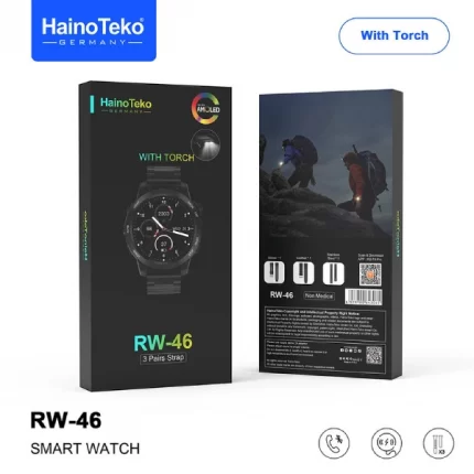hainoteko smartwatch rw-46 avec torche