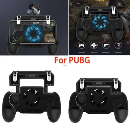 manette de jeu mobile 4en1 pour smartphone sp+, powerbank, refroidisseur, jeux pubg, freefire, call of duty, brawl stars