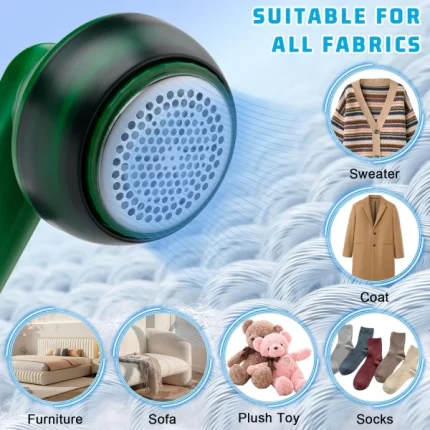 rasoir éliminateur de peluches électrique vert