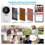 Sonnette Sans Fil Caméra HD WiFi Tuya M8 – Image 3