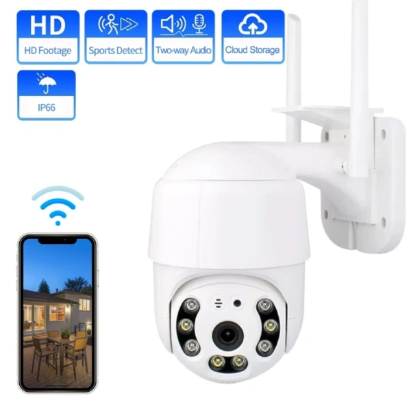Caméra De Sécurité 8Mp 4K Extérieure Ptz 1080P Wifi Caméra Suivi