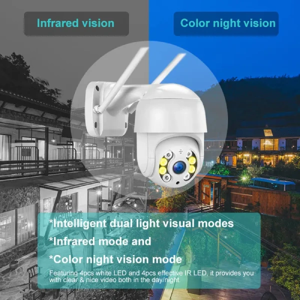 Caméra de Surveillance Extérieure WiFi PTZ 360° ICSee 1080P 3MP Caméra de Surveillance Extérieure WiFi PTZ 360° ICSee 1080P 3MP – Image 4