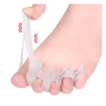 pexmen 2 pièces mathiateur séparateur d'orteils d'hallux valgus en gel silicone médical blanc