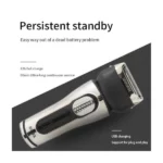 rozia hq5201 tondeuse cheveux professionnelle rechargeable 3en1 pour cheveux, barbe, nez