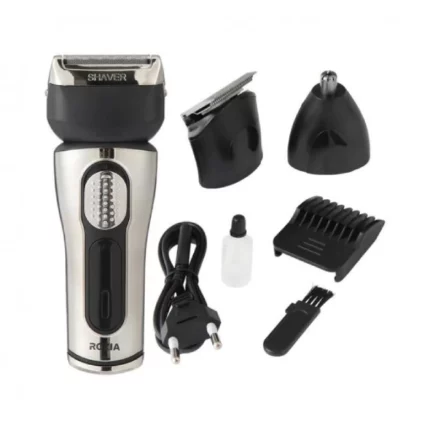 rozia hq5201 tondeuse cheveux professionnelle rechargeable 3en1 pour cheveux, barbe, nez